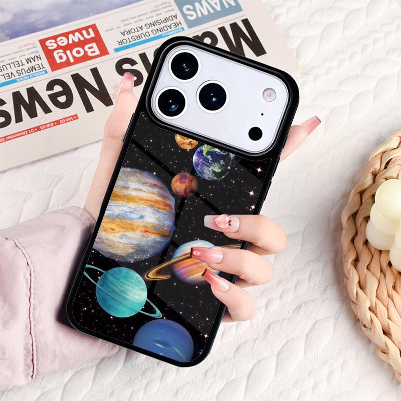 Space Planet Stars Moon Phone Case For IPhone 17 16e 15 14 13 12 11 Pro Max Air Mini Soft Protective Cover
