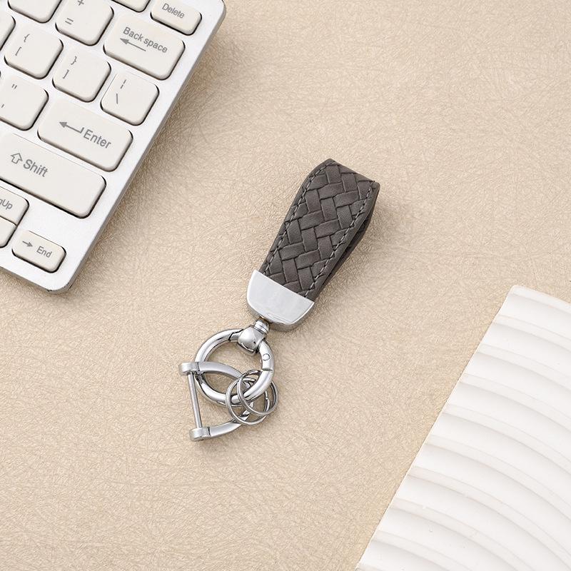 Luxury PU Leather Anti-Lost Motorcycle Car Keychain Pendant