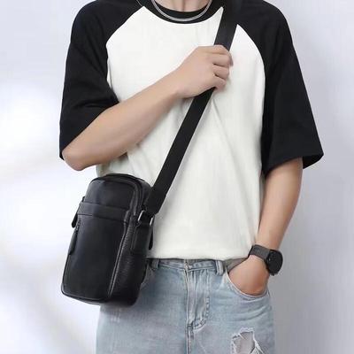 Pánská kožená crossbody taška přes rameno Li Shen