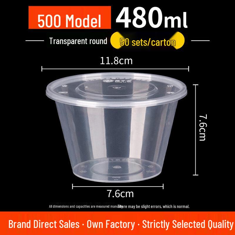 Disposable Food Grade Round Bowl with Lid