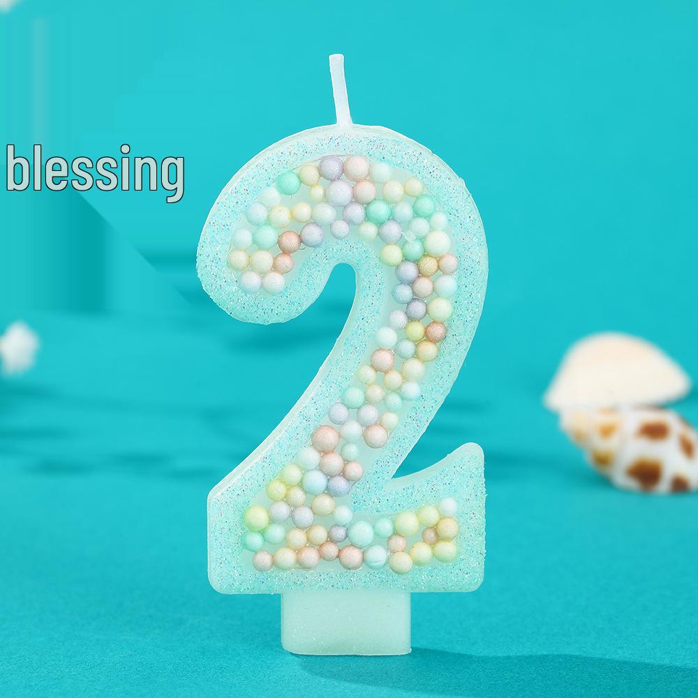 Macaron Colored Foam Balloon Number Candle - DIY Birthday Cake Decor