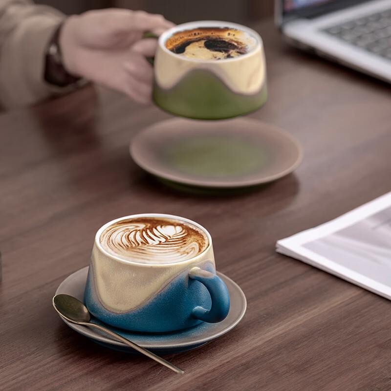 Light Luxury Ceramic Coffee Cup and Saucer Gift Set