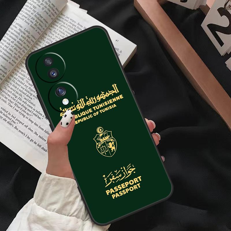 Tunisian Passport Flag For Honor Magic 7 Lite 6 8 Pro Case For Honor 200 400 50 70 90 X8c X8b X9a X9b X9c X9d Win RT