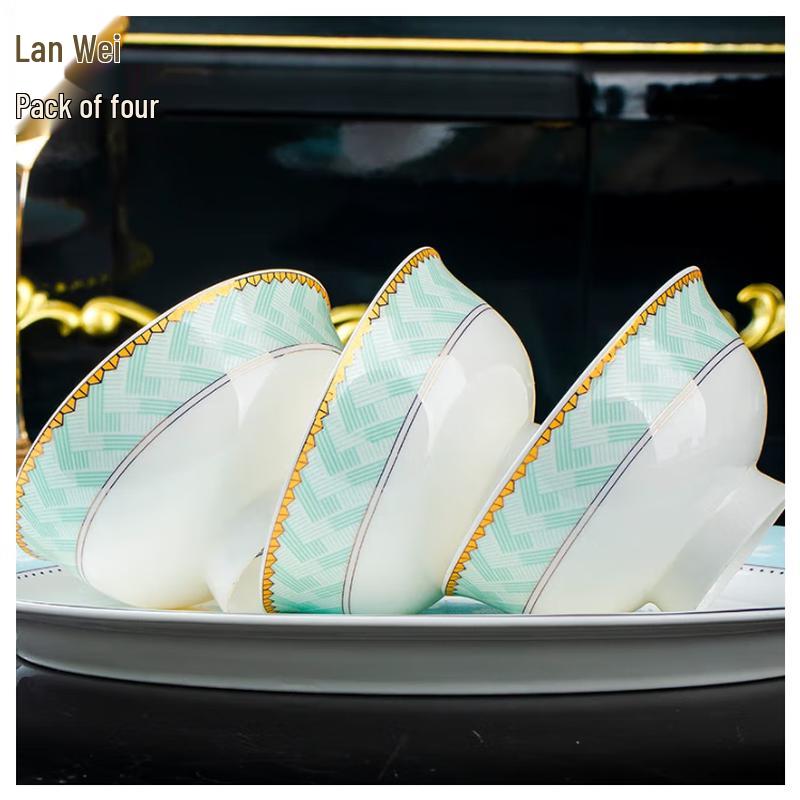 Jingdezhen Ceramic Luxury Rice Bowl Set