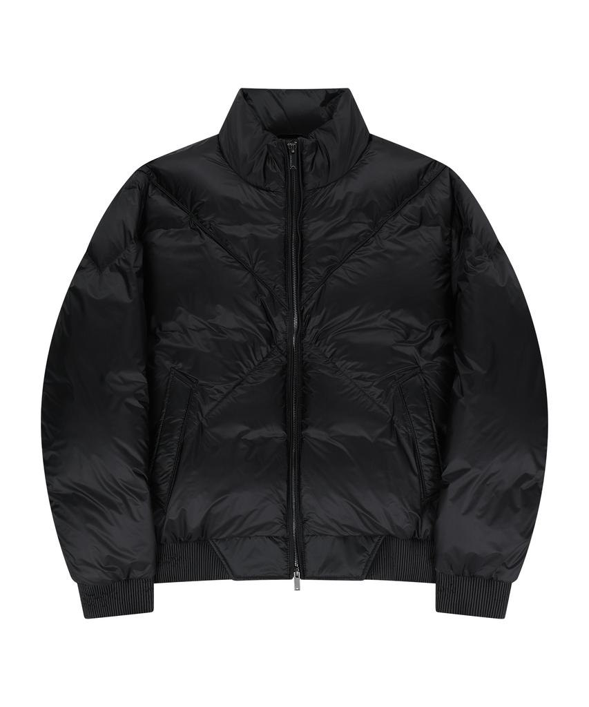 Ungimmick Diagonal Quilted Goose Down Jacket (Black)