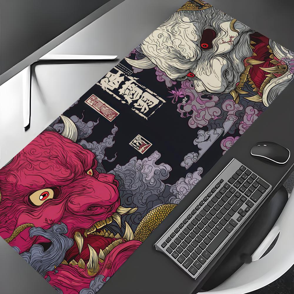 Gorgeous Demon Warrior large Mouse Pad Gaming mats NonSlip Desk Mat mouse carpet with Stitched Edge HD printing Office mat