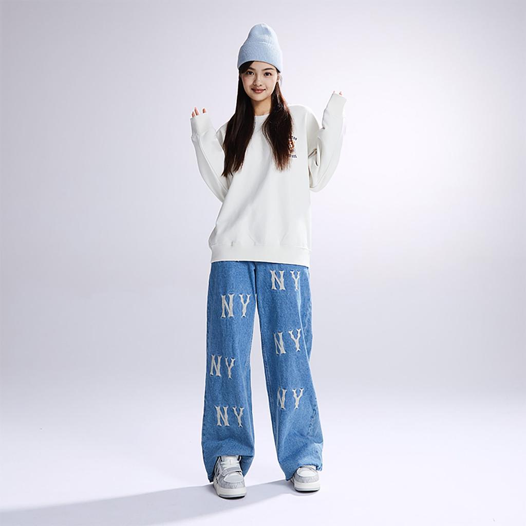 MLB Sweatshirt Unisex Ivory White 3AMTE0134-43CRD