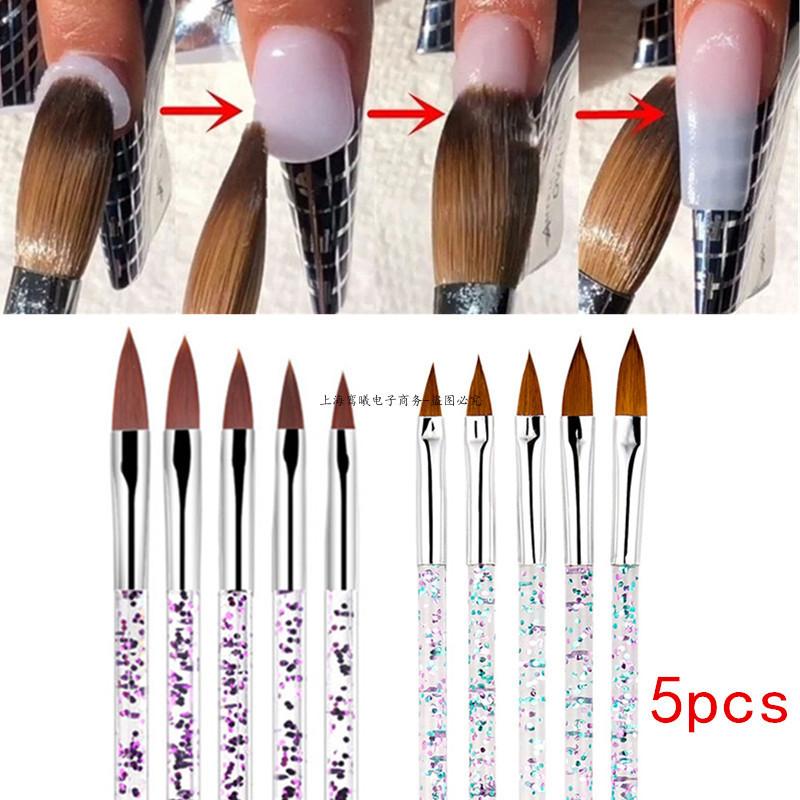 Hot Sale 2025 5Pcs Set Nail Brush Engraving Dotting Drawing Painting UV Gel Carving Pen Acrylic Beauty Nail Art Tools
