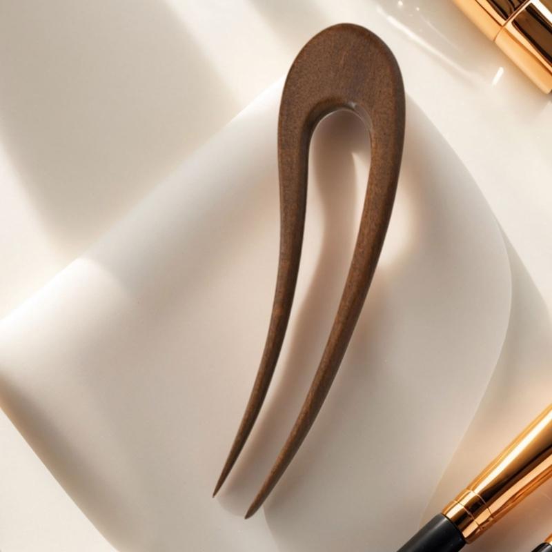 Elegant Wood Hairpin For Women Ancient French Hair Stick Wooden Hair Accessories For Bun Updos And Formal Event