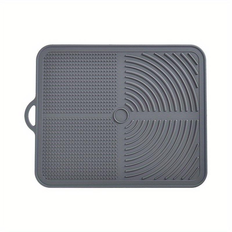 Kitchen Silicone Drainage Mat Large Countertop Bowl and Dish Water Filter Mat Household Anti Slip Cutting Board Fixing Mat, Anti Scalding and Thermal