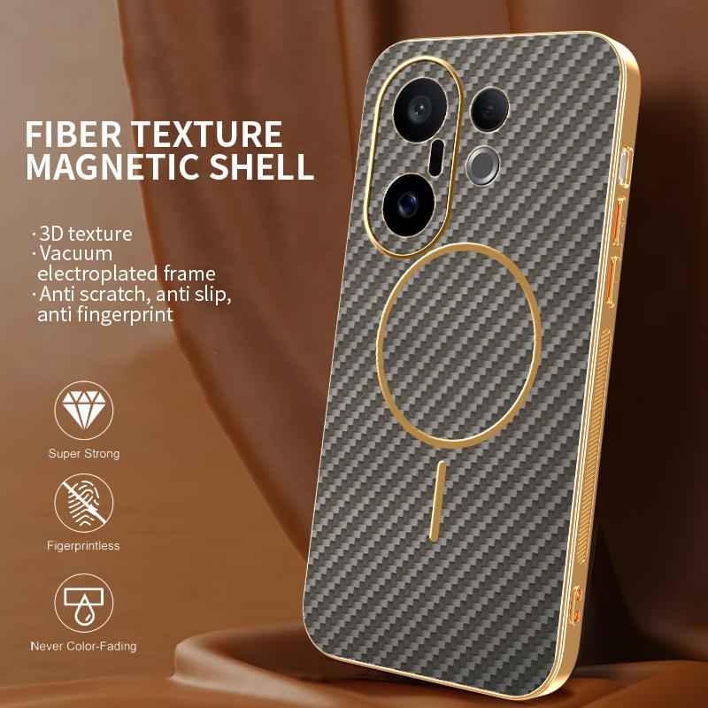 Case For Vivo X200 FE/ S30 Pro Mini New Electroplating Kevlar Magnetic Frosted Cover For Vivo X200FE Shockproof Bumper Funda