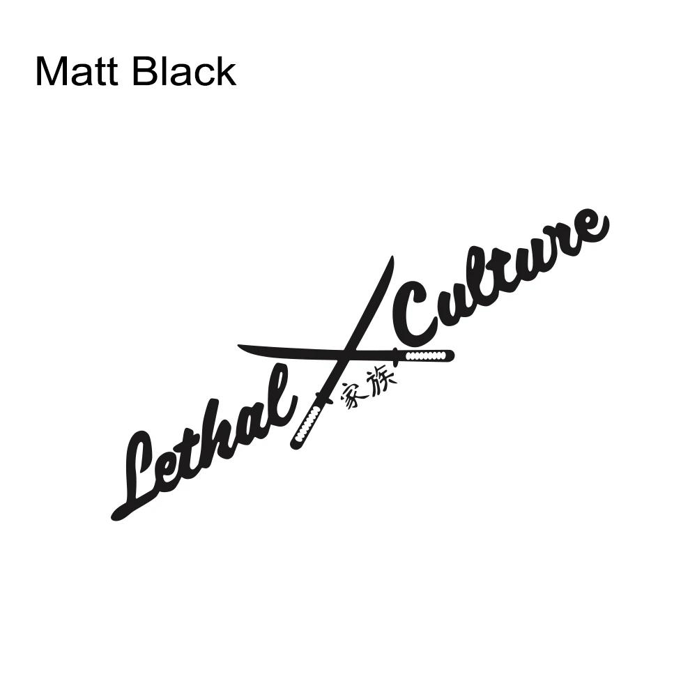 Lethal Culture Car Windshield Decals Sticker Vinyl Decal Tuning Accessories Samurai Sword Kanji Banner JDM Graphics Decoration