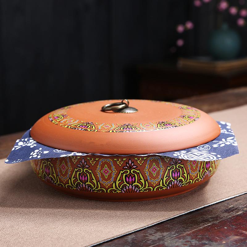 Ceramic Storage Jar Large Size Sealed Tea Container Purple Clay Tea Tank   White Tea Cake Pu'er Storage Jar Household Organizer