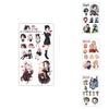 Exquisite Anime Mini Tattoo Aufkleber mit charmanten Zeichentrickfiguren für einen einzigartigen Ausdruck