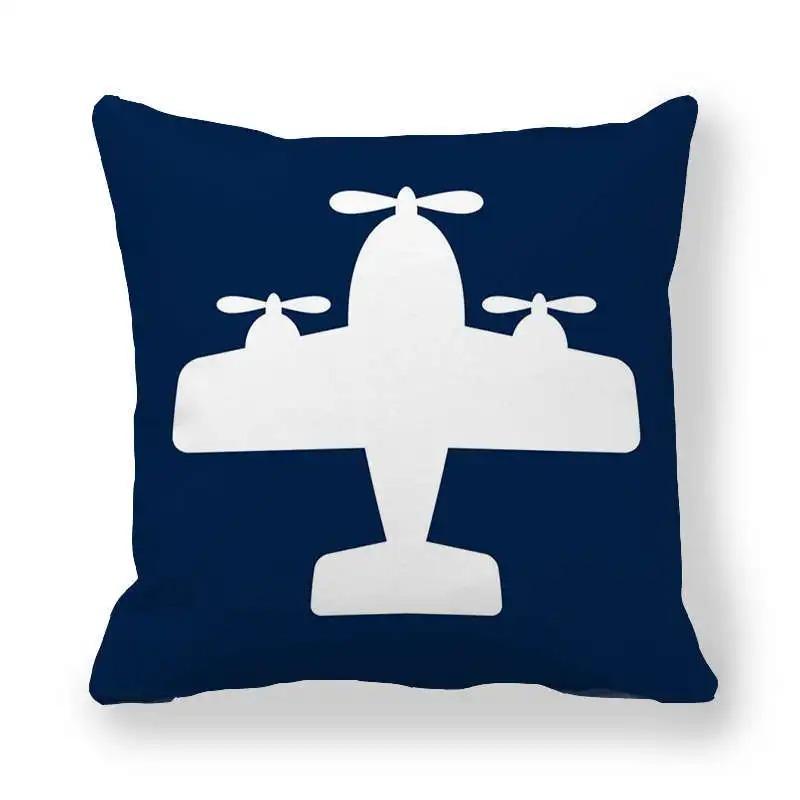 Cartoon Airplane Pattern Pillowcase Interior Decoration Office Living Room Home Pillowcase