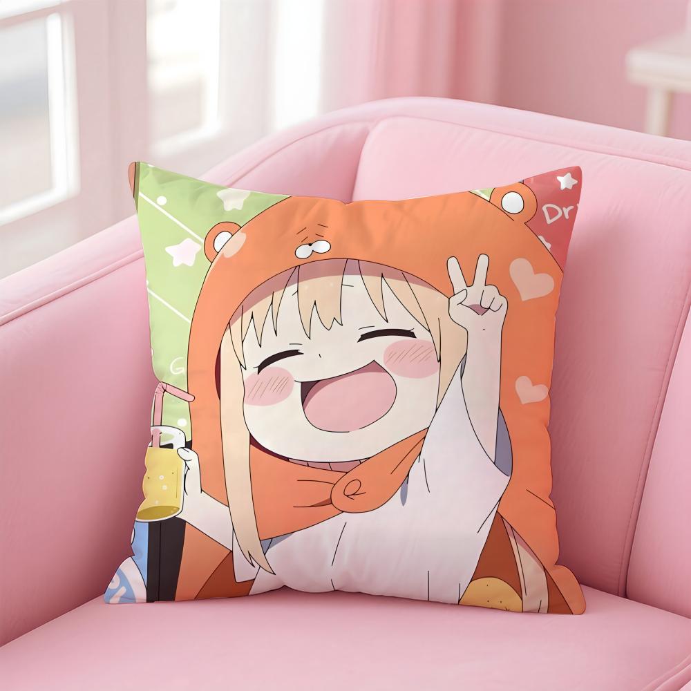 Anime H-Himouto! Umaru-chanS Cushion Cover Comfortable Reversible Pillow Cover Ideal for Car Sofa Bedroom & Beyond