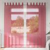 VidaXL Voile Curtains with Loops 2 Pcs Burgundy Red 140x245 Cm, Net Curtain, Sheer Curtain, Window Voile, 4102339