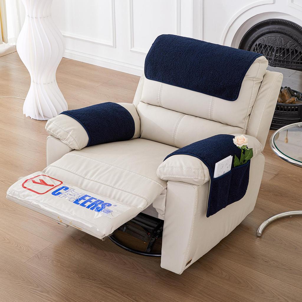 Lammwolle Sofa Kopfstützen- & Armlehnenkissen-Set mit Aufbewahrungstasche