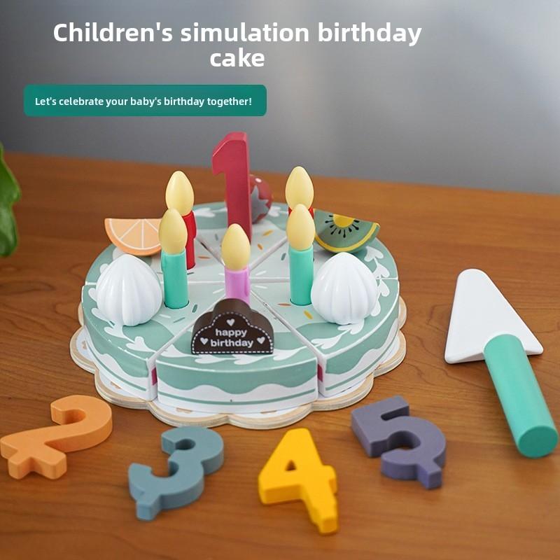 Juicer Wooden Simulation Cake Dressing Table Model Kid Set Toy
