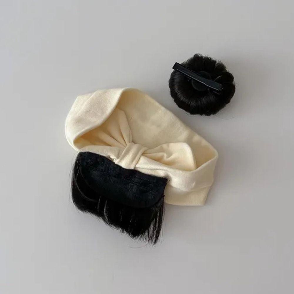 Soft Baby Bangs Wig Headband Bow Knot Hairpiece Fashionable Headwear  Newborns Accessories