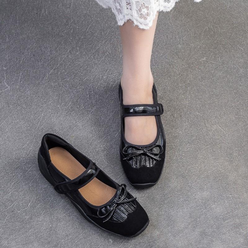 GKTINOO 2025 Spring Summer New Casual Genuine Leather Flats Soft Sole Versatile Mary Jane Sweet Women's Shoes