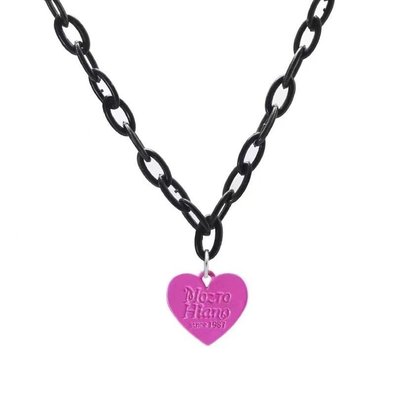 

Love necklace female ins trendy niche design sense hip hop personality sweater chain Internet celebrity year new sweater chain