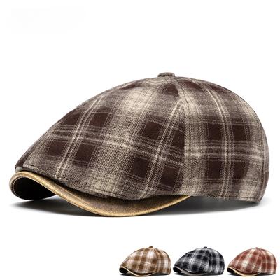 Vintage British Plaid Patchwork Newsboy Cap for Women  Suitable for All Occasions-Intimate Design, Enjoy The Comfort of The Hat