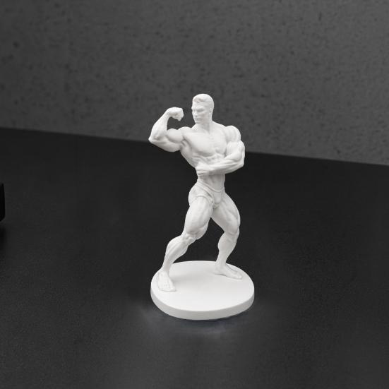 Figurina Bodybuilder Maschile Posa Bicipiti Alto Davanti Stampata 3D, Figura Uomo Muscoloso, Figurina Decorativa Sportiva per Esercizio, Souvenir Decorazione Collezionabili