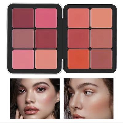 12/16 Colors Kara Secret Blusher Palette White Highlighter Brighten Skin Tone Iron Box Blusher Palette Multi Color Rouge Plate