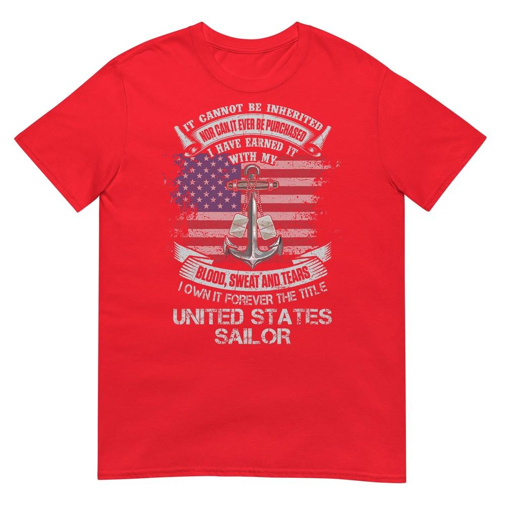Own Forever The Title Us Sailor Military Veteran Flag Usa Tshirt S