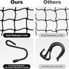 Cargo Nets For Motorcycle Helmet 16"X16" Elastic Bungee Net Storage Featuring 6 Hooks Tight 2"X2" Mesh Luggage Strap Rack Expansion Organizer Net