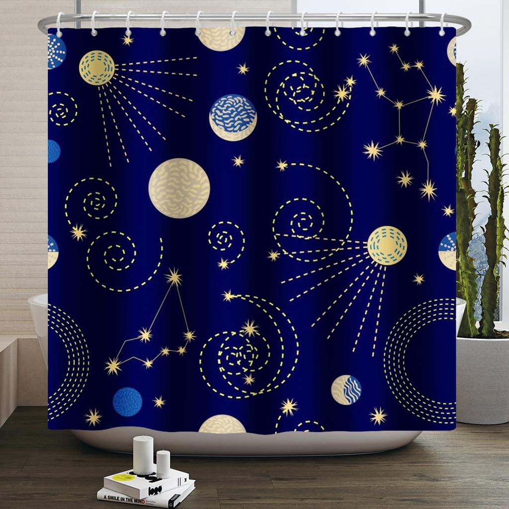 Butterfly Moth Moon Phase Shower Curtain Mushroom Floral Sun Star Plant Flower Goth Witchy Waterproof Bathroom Curtain Home Deco