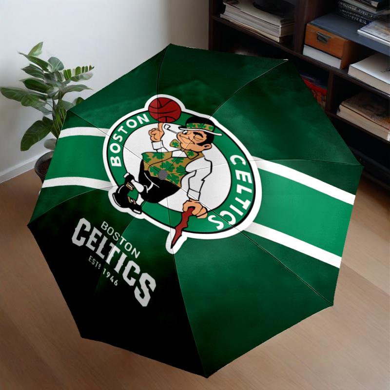 Celtics Logo Umbrella 8-Frame for Travel, Camping, Casual Lightweight Portable Umbrella, Essential for Every Family Holidays Gift