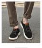 Men's Retro Genuine Leather Suede Slip-On Casual Shoes with Soft Sole - Trendy Black