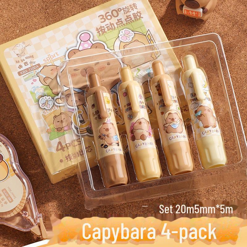 Transparent, Mark-Free, Double-Sided Adhesive Pen with Refillable Glue for Kids' Crafts