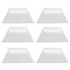 6 Pcs Plastic Film Scraper Tool For Car Window Tint Wall Sticker Removal Oil Paint Surface Use Indoor Outdoor White Hand Tool