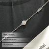 Cui Yan S925 Sterling Silver Korean Style Round Diamond Bracelet - Elegant Women's Versatile Jewelry