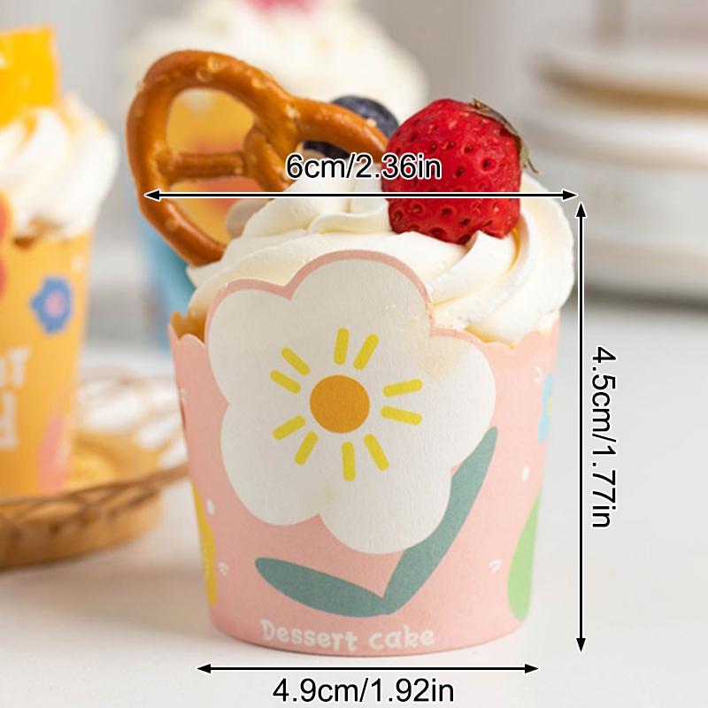 50/60/75Pcs Cartoon Muffin Cupcake Paper Cup For Wedding Party Assiettes Cupcake Liner Baking Cup Tray Cake Pastry Wrapper Case
