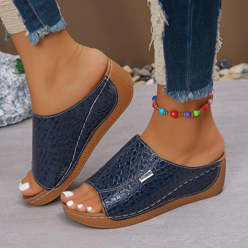 Fashion Women Sandals Wedge Platform Shoes for Women Plus Size 36-43 Retro Thick Bottom Gladiator Shoes Slippers Women
