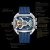 Luxury Men Wristwatch Date Week Luminous LED Quartz Man Clock Silicone Strap Electronic Dual Time Fashion Men's Watches