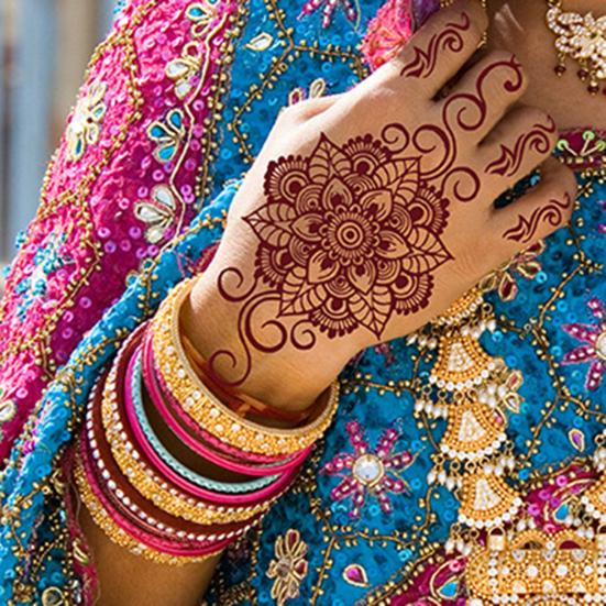 Yousheng Temporary Tattoo Sticker, Flower Lace Lotus Pattern Fake Tattoos for Women Men, Waterproof DIY Face Arm Leg Body Art Decoration