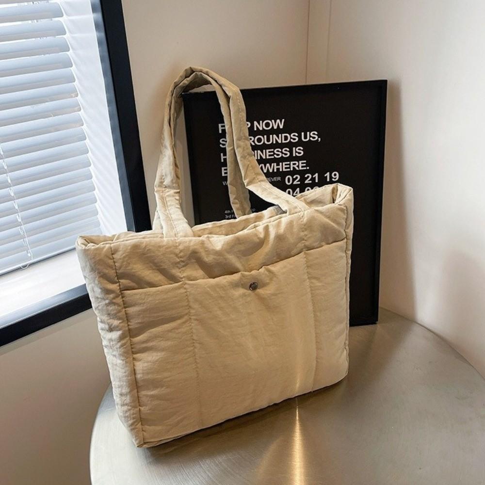 Fashion Lady Laptop Handbags Large Capacity Women Cloud Tote Bag Casual Puffer Shoulder Bag  Travel