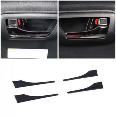 Glossy Piano Black Interior Door Handle Trim Sticker For Toyota Tacoma 2016-22
