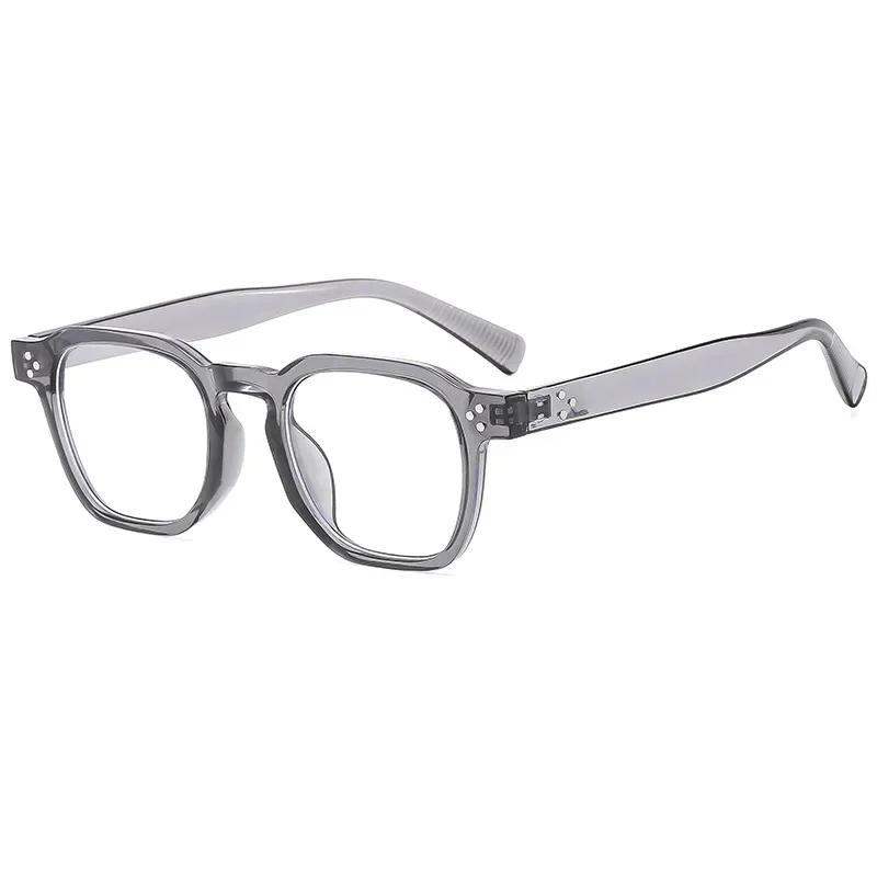Retro Square Light Eyeglass Frame Women Men Transparent Unisex Glasses For Female Male