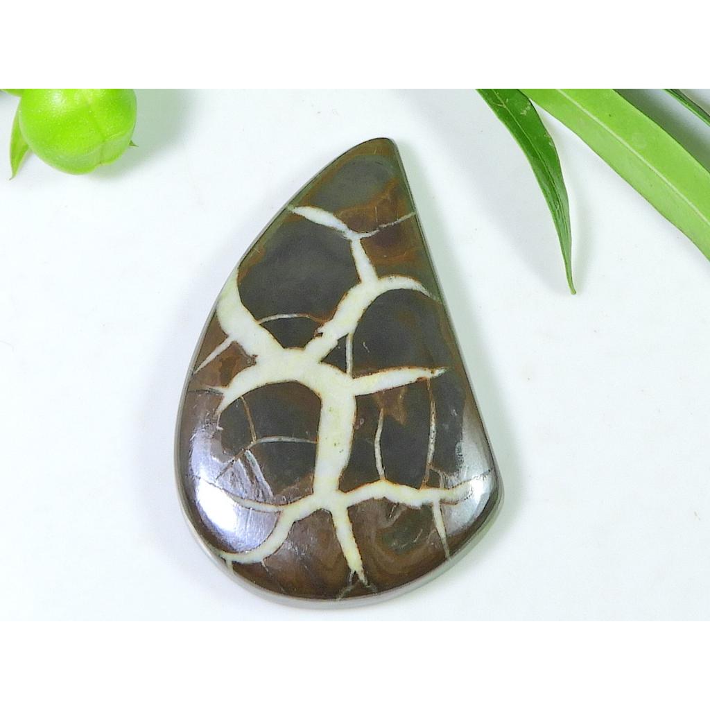 AAA Natural Septarian Jewelry Making Fancy Black Crytsal Gemstone 25X37X05MM SK-865
