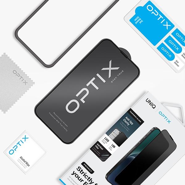 Uniq Optix Privacy Iphone 15 Pro Max6.7 Prywatyzujące Szkło Hartowane Z Aplikatorem