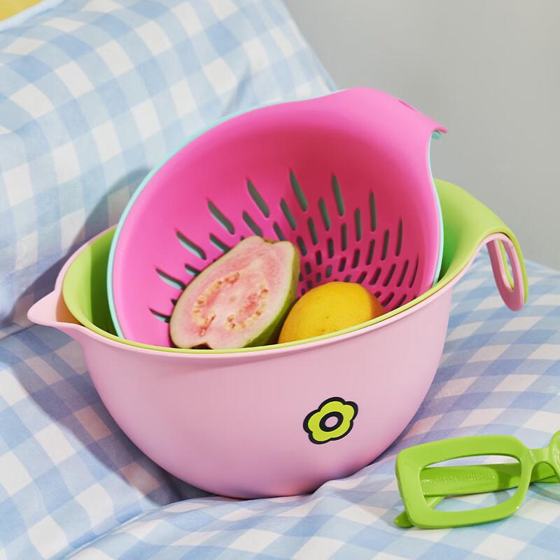 

Dopamine Double-Layer Kitchen Drain Basket Set with Handles