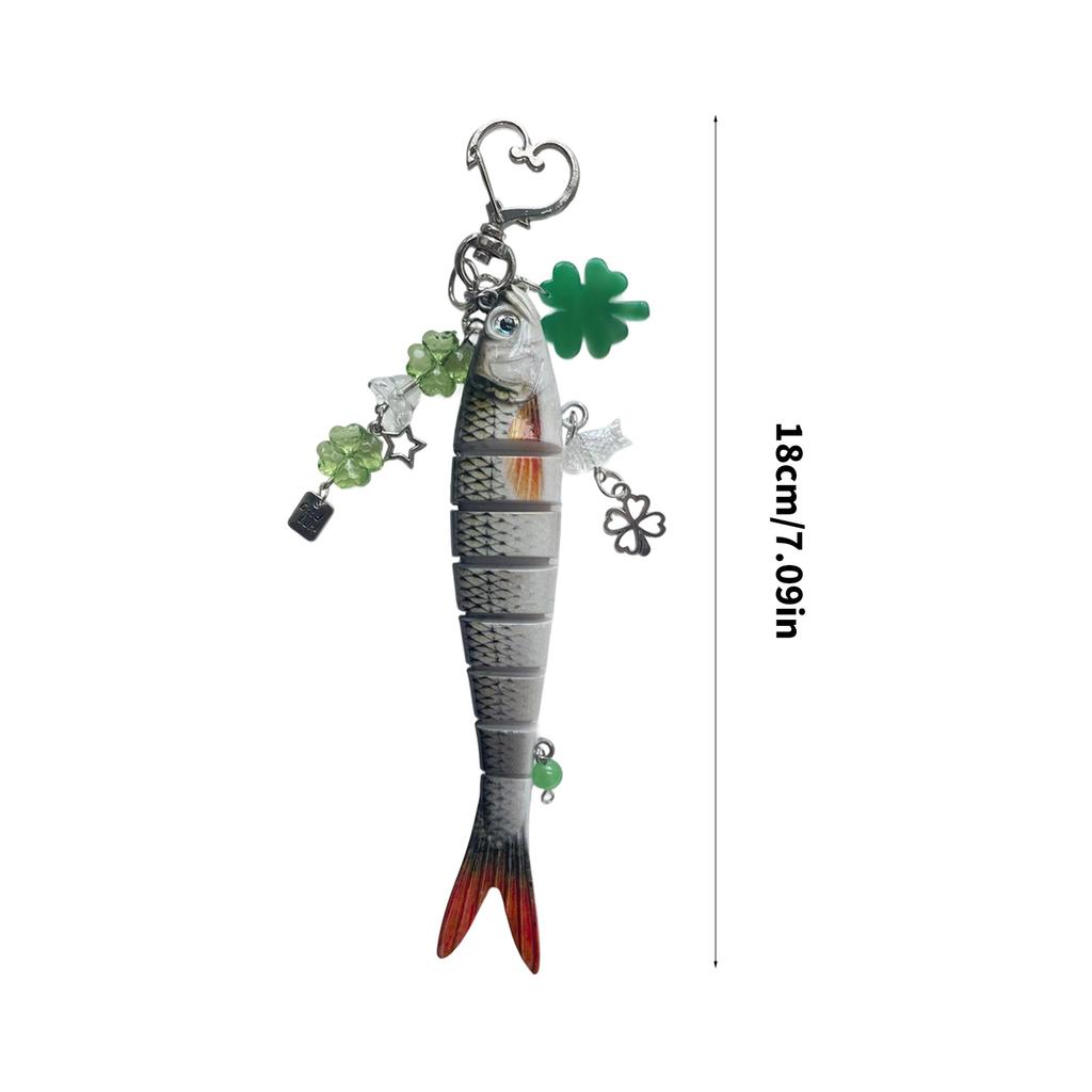 Niedlicher Fisch Schlüsselanhänger Langlebiger Legierungs-Harz-Anhänger Leichtes Tragbares Accessoire Für Schlüssel Taschen Geschenkidee
