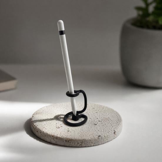 Low Odor Safe 3D Print Figurine Printed Pen Holder with Stable Base, Desktop Multi-scene Desk Cabinet Decor Stand, Minimalist Art Sculpture