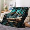 1Pc Cartoon Print Flannel Blanket, High Quality Comfortable for All Seasons, Home Decor, Warmth and Comfort, Perfect for Christmas Birthday Gift